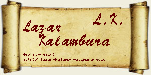 Lazar Kalambura vizit kartica